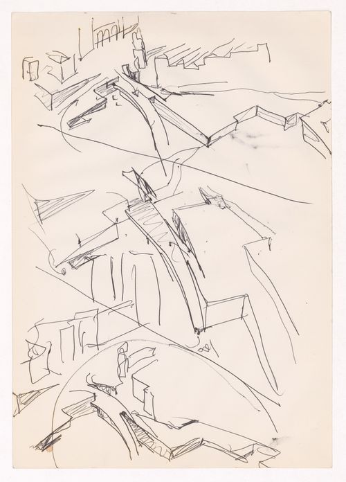 Sketch axonometric views for Edifício de Escritórios na Av. D. Afonso Henriques, Avenida da Ponte, Porto, Portugal
