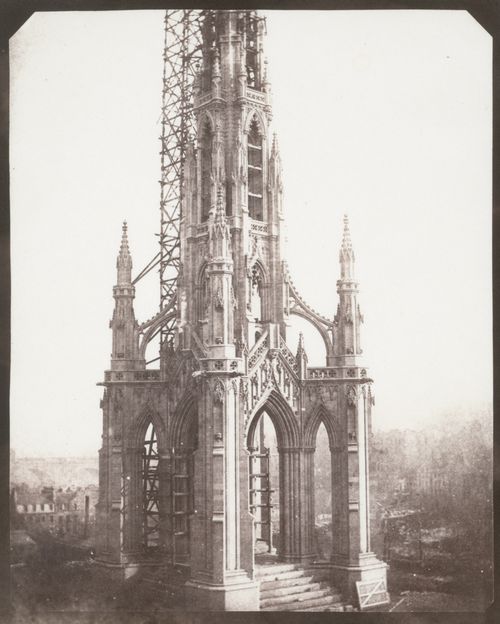 Scott Memorial under construction, Edinburgh, Scotland