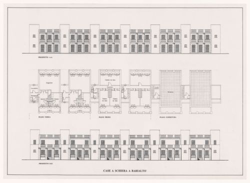 Plans and elevations for Case a schiera, Casamassima, Italy