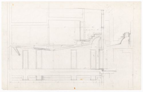 Section and plan for Casa Miggiano, Otranto, Italy