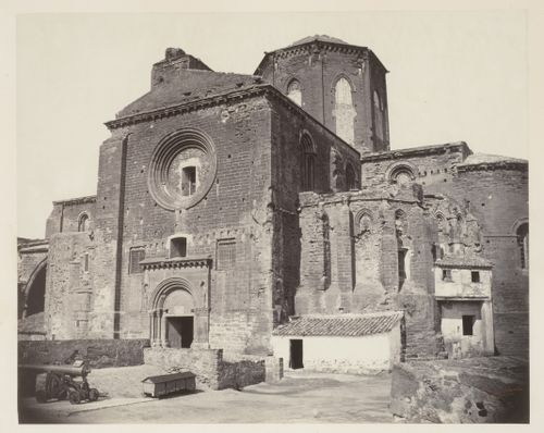 View of l'Anunciata door of La Seu Vella, Lleida, Catalonia, Spain