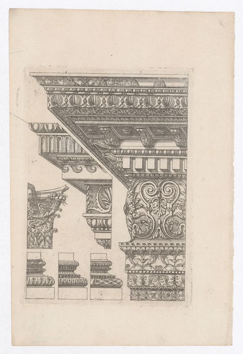 Designs for entablatures, capitals and column bases