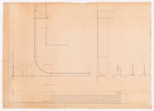 Plan, elevation and sections for the external wall for Casa Manuel Magalhães, Porto