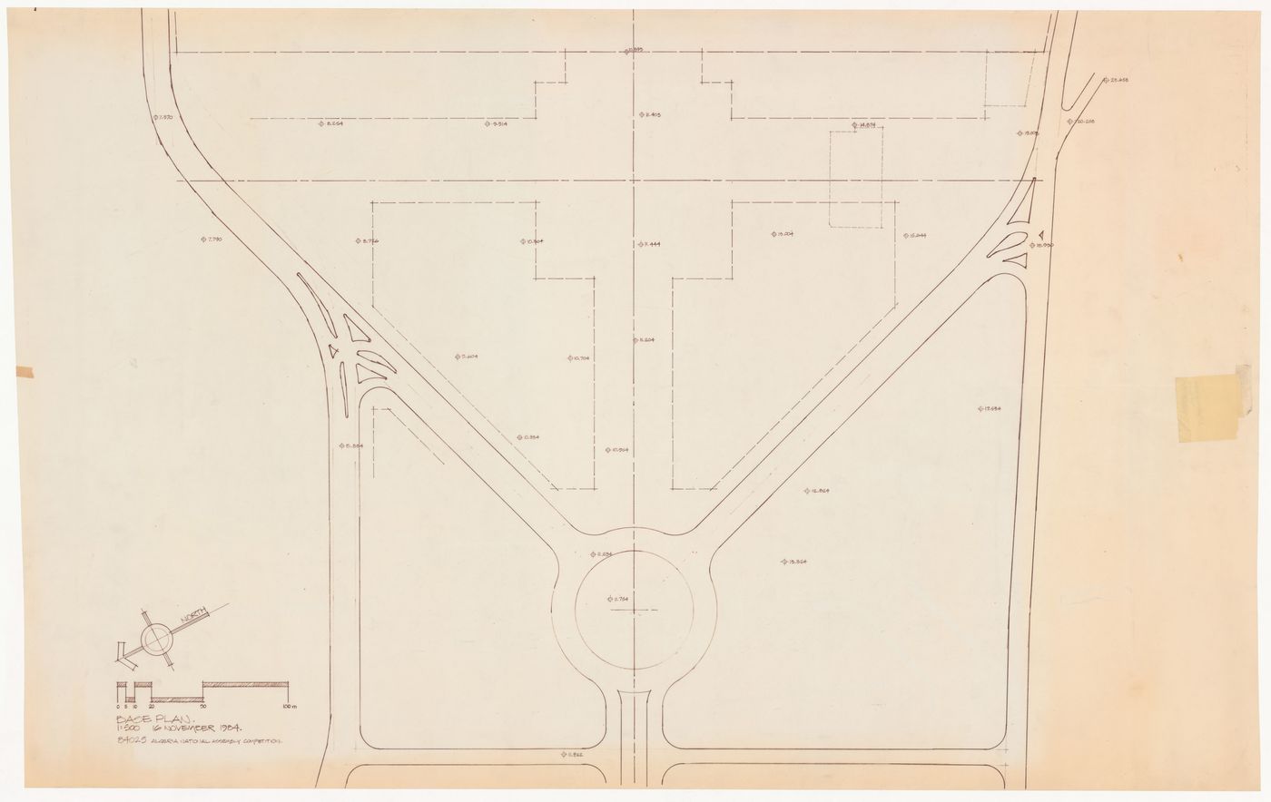 Site plan for Hamma Government Complex, Algiers, Algeria