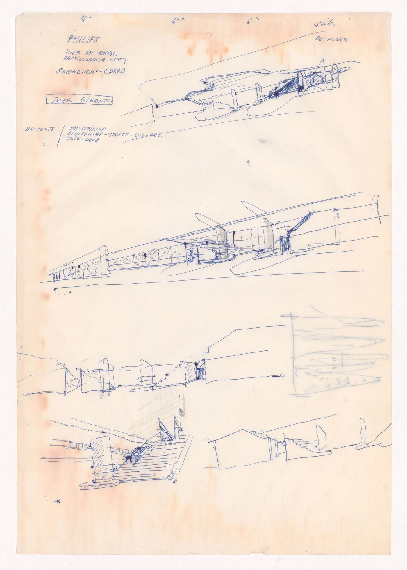 Sketch perspectives for Edifício de Escritórios na Av. D. Afonso Henriques, Porto, Portugal
