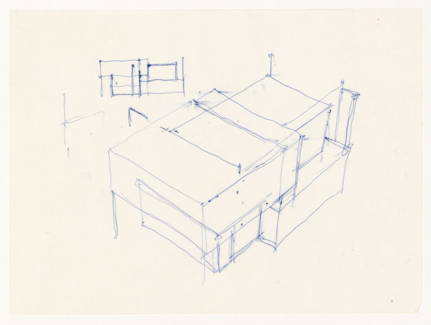 Sketch axonometric for House VI, Cornwall, Connecticut