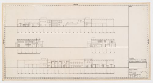 Inter Action Centre, London, England: Elevations and sections