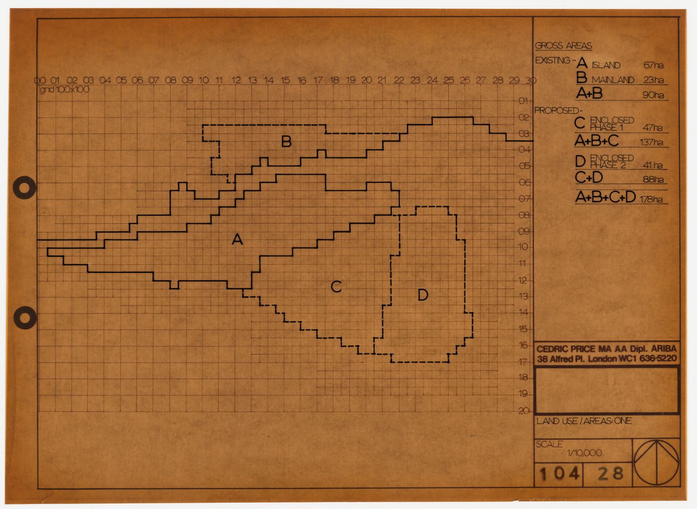 Two Tree Island project (England): shematic map showing land use