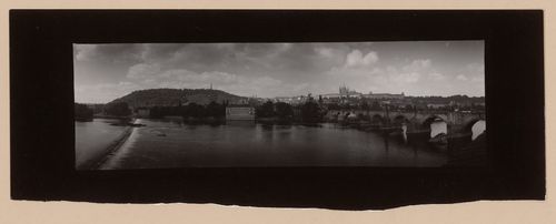 Panoramic view of the city from across the river, Prague, Czech Republic