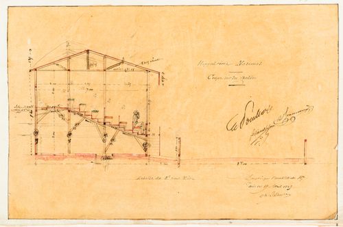 Hippodrome national, Paris: Section through the grandstand