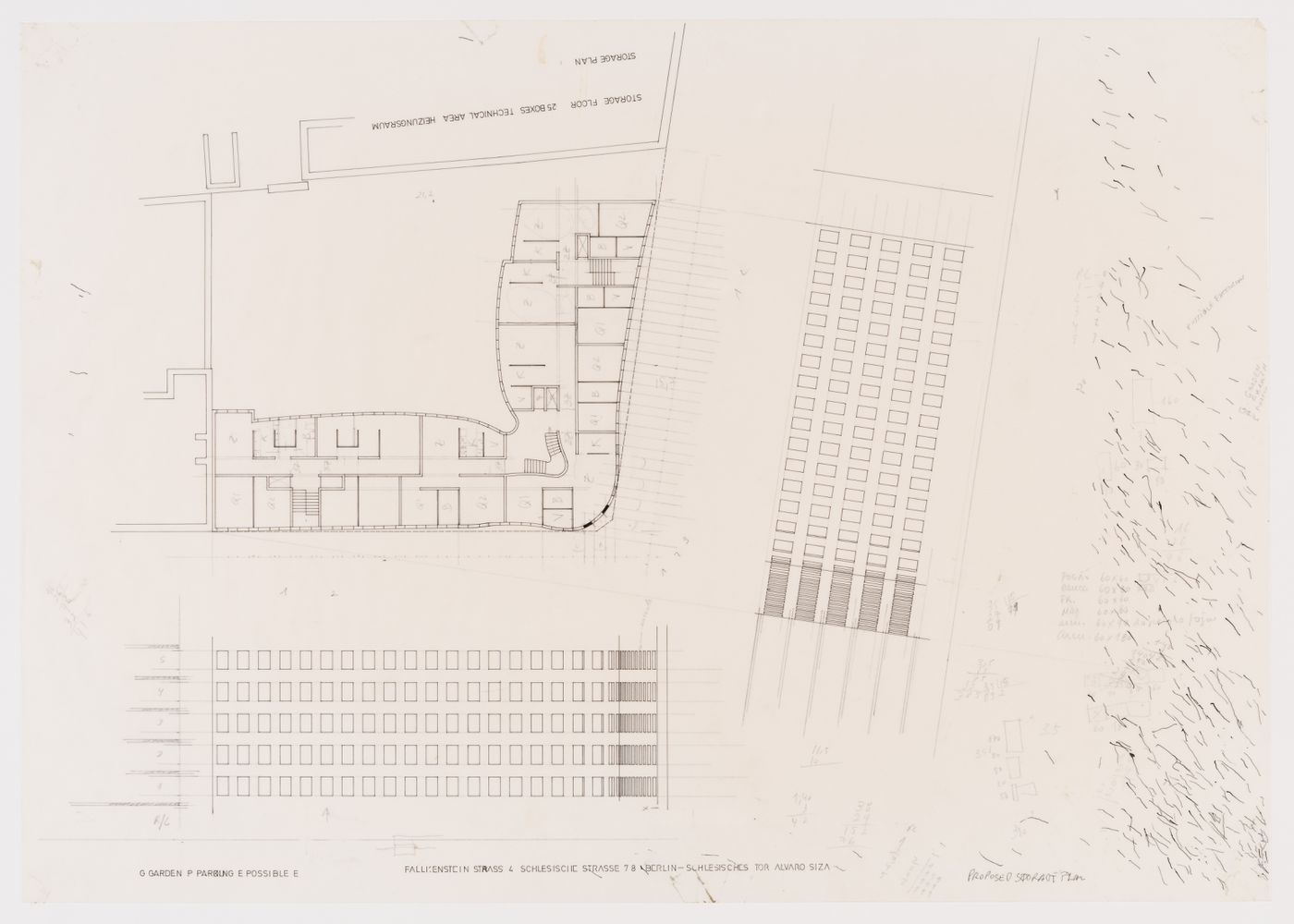 Standard floor plan and elevations for Bonjour Tristesse, Block 121, Berlin