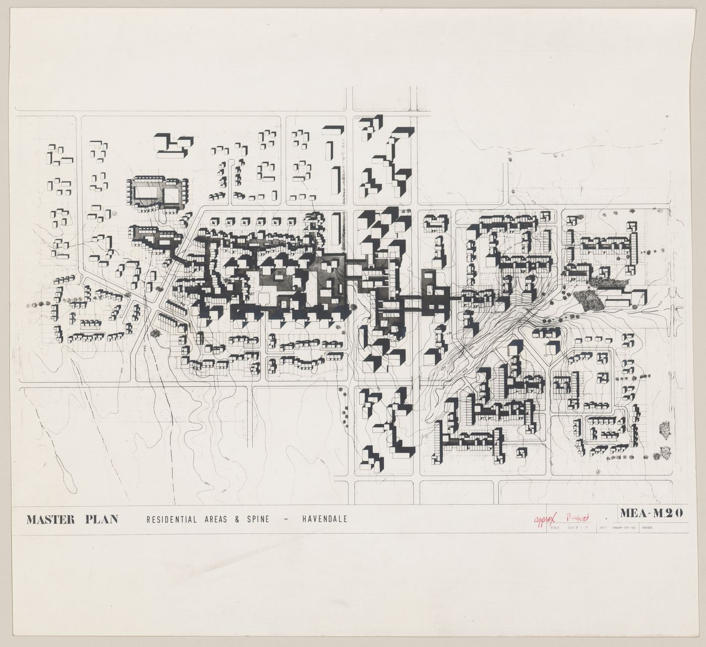 Site plan for Meadowvale, Mississauga, Ontario, Canada