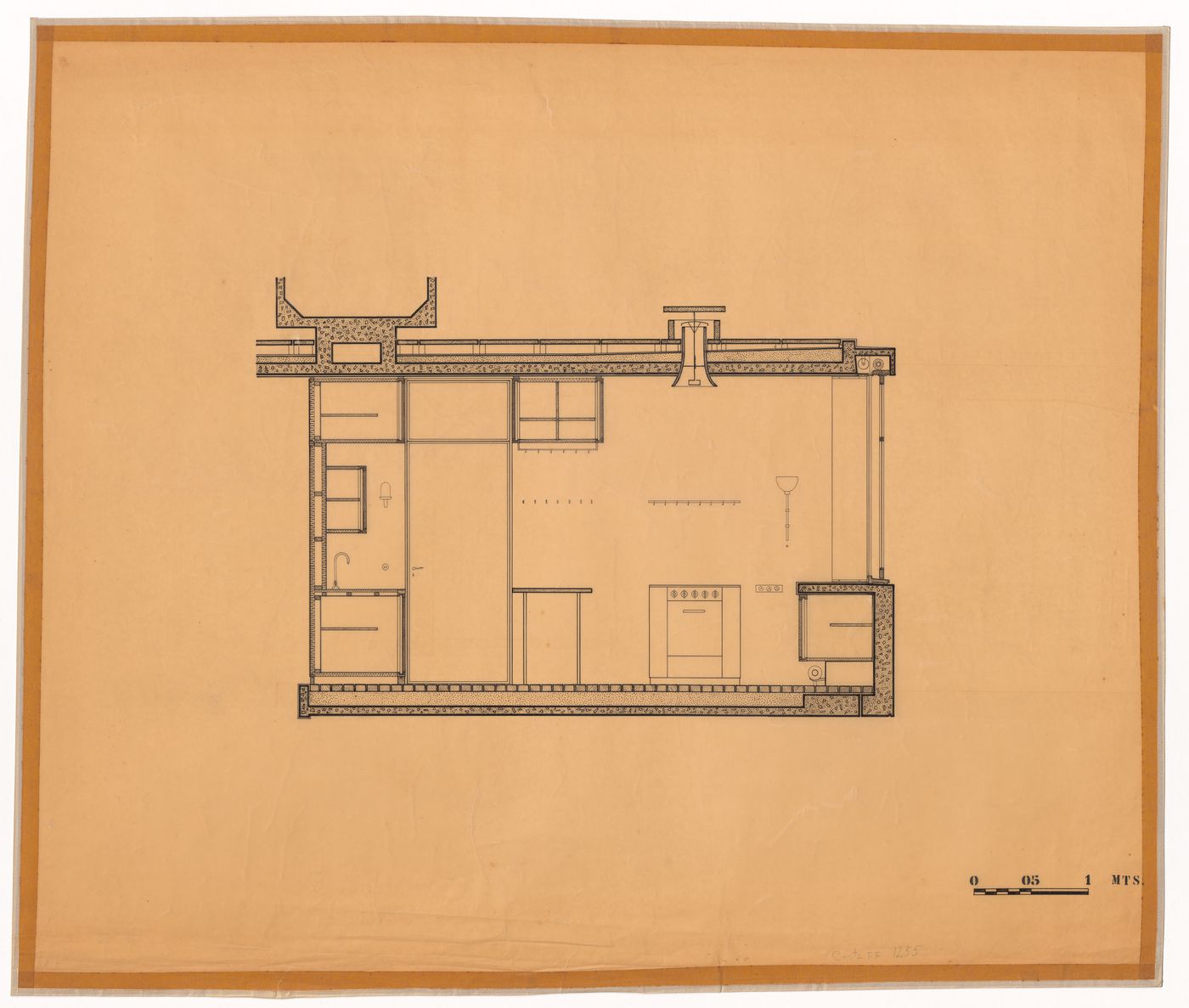 Section for Casa sobre el arroyo, Mar del Plata, Argentina
