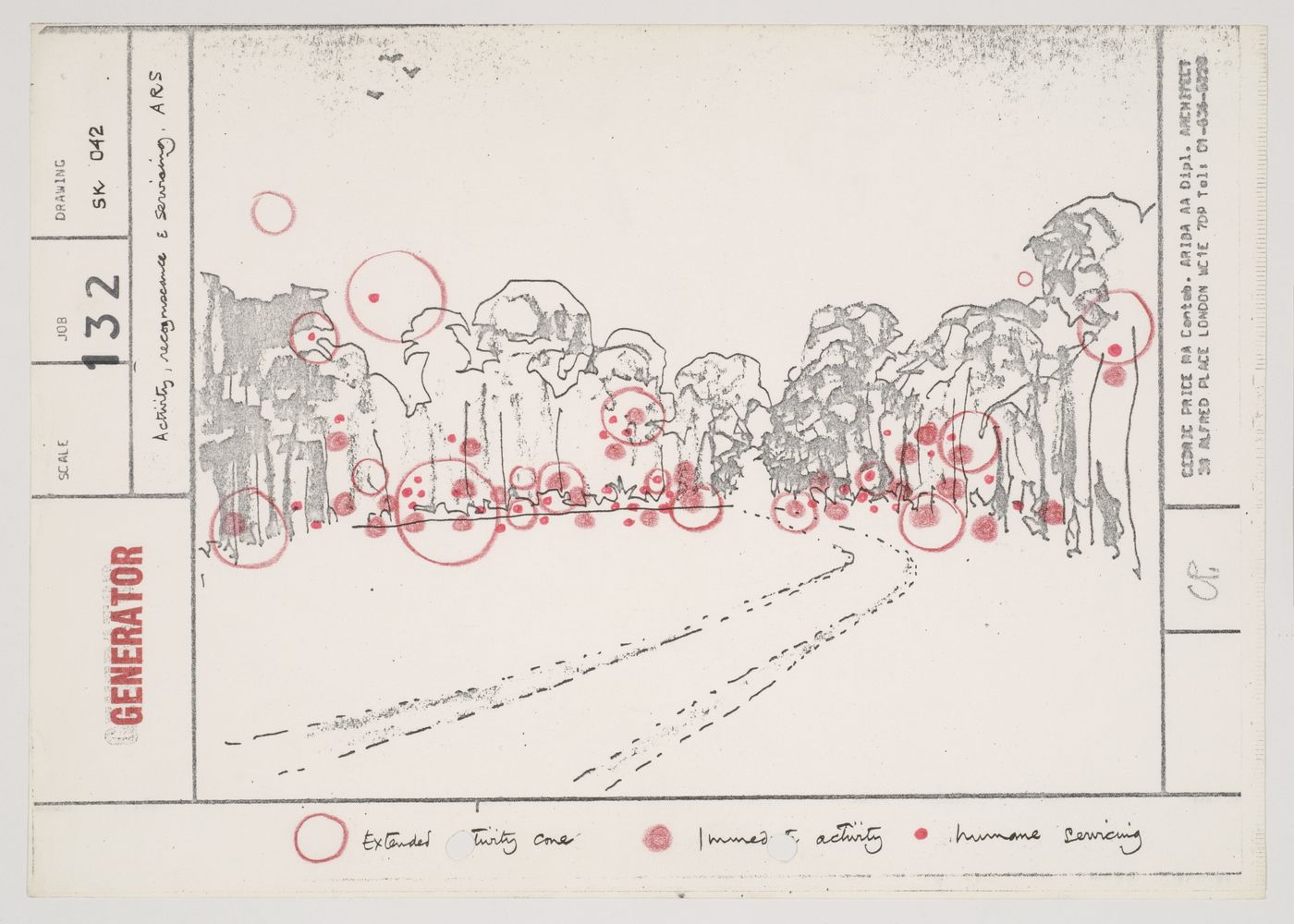 Perspective sketch for Generator, Yulee, Florida