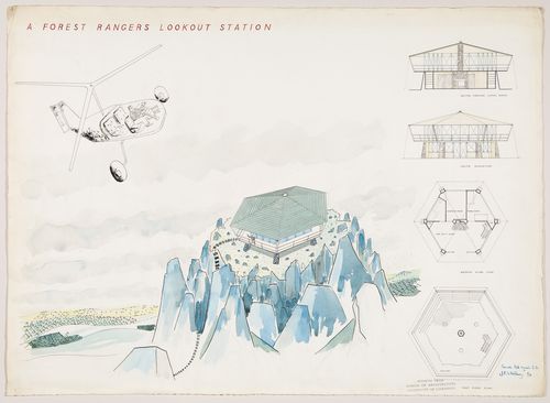 Student drawing for a Forest Rangers Lookout Station