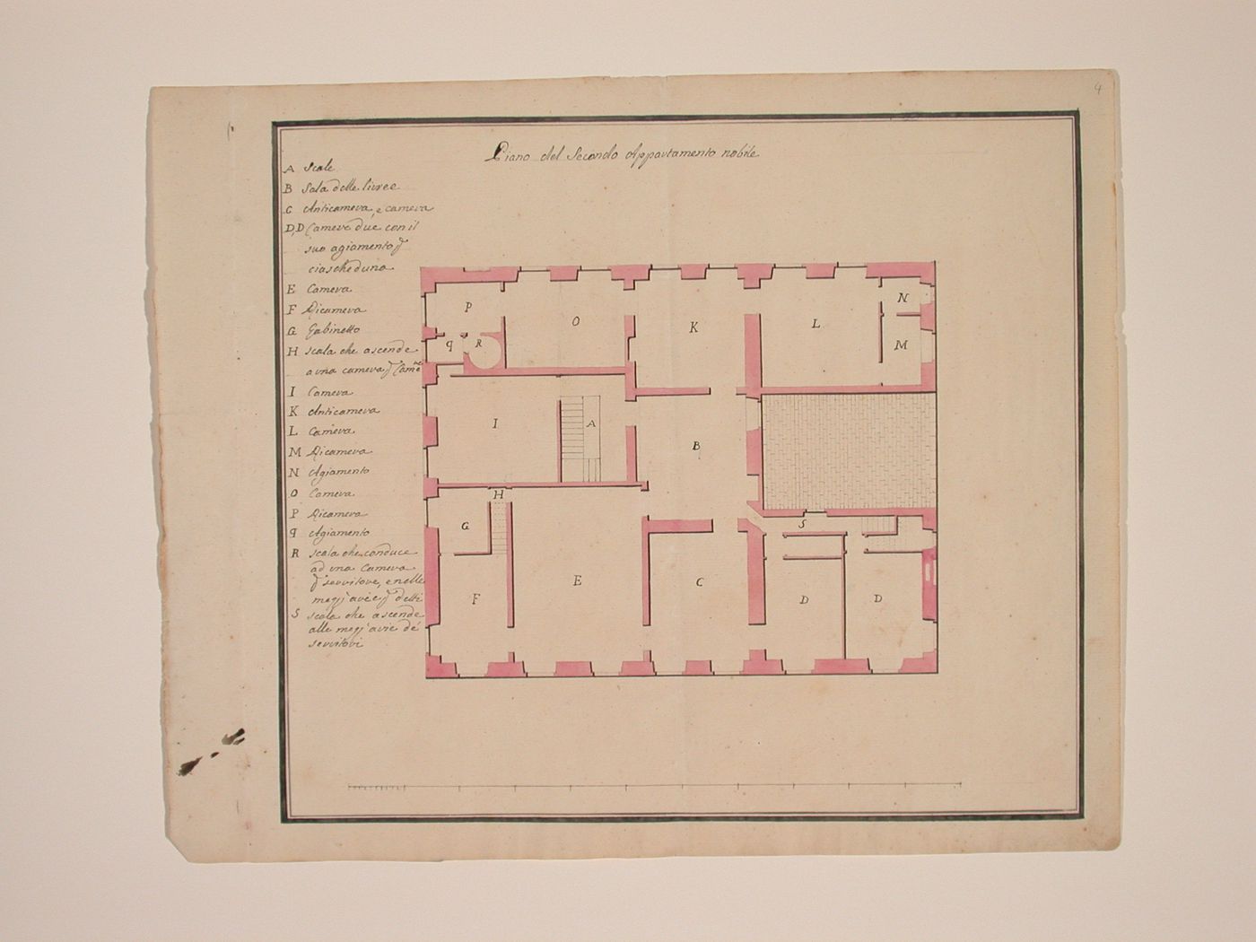 Plan for the second piano nobile