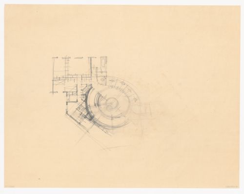 Sketch plan for a city hall for the reconstruction of the Hofplein (city centre), Rotterdam, Netherlands