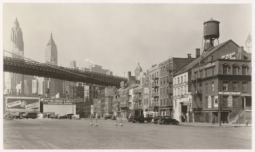 View of James Slip, South Street and East River, New York City, New York