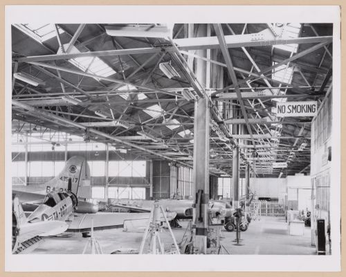 Interior view from the south of a Hangar (also known as Building No. 87), United States Aviation School, Langley Air Force Base, Langley, Virginia