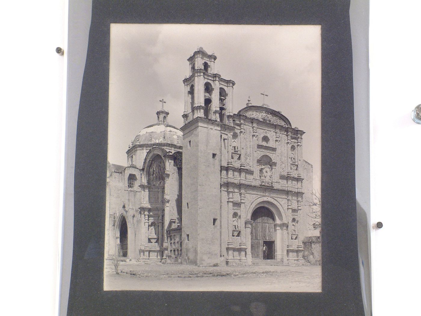 View of the Church of the Tercer Orden in the atrio of the Convento de la Anunciación de Nuestra Señora, Cuernavaca, Mexico