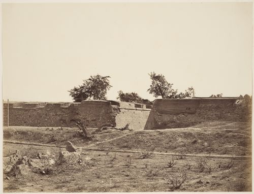 View of the ruins of the Water Bastion, Delhi, India