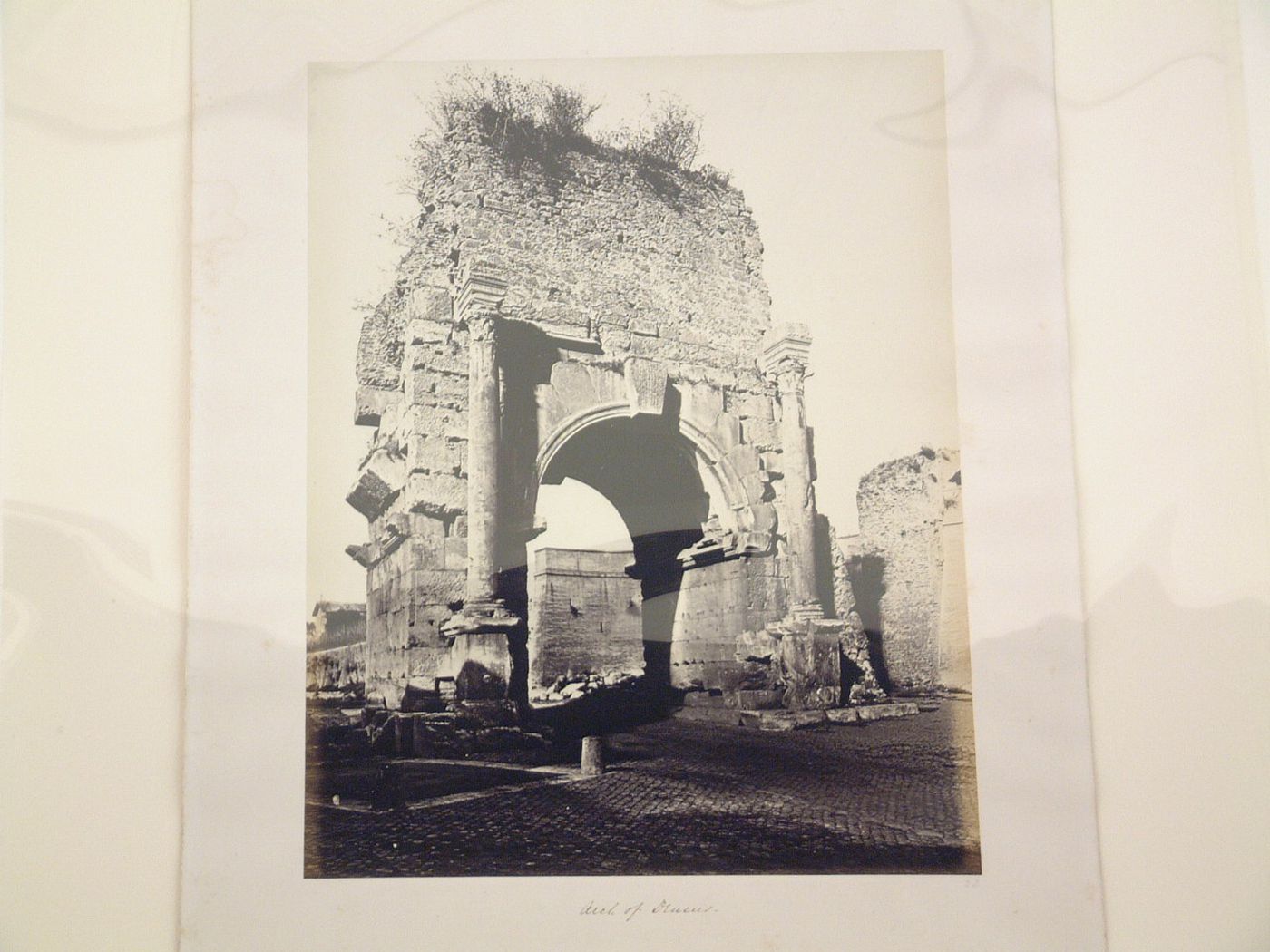 View of the Arch of Drusus, Rome, Italy