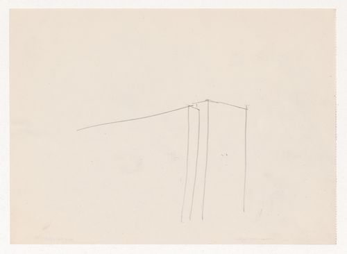 Perspective sketch for a wall reveal, probably for a campus building for Illinois Institute of Technology