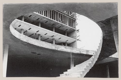 View of Palace of Agriculture under construction, São Paulo, Brazil
