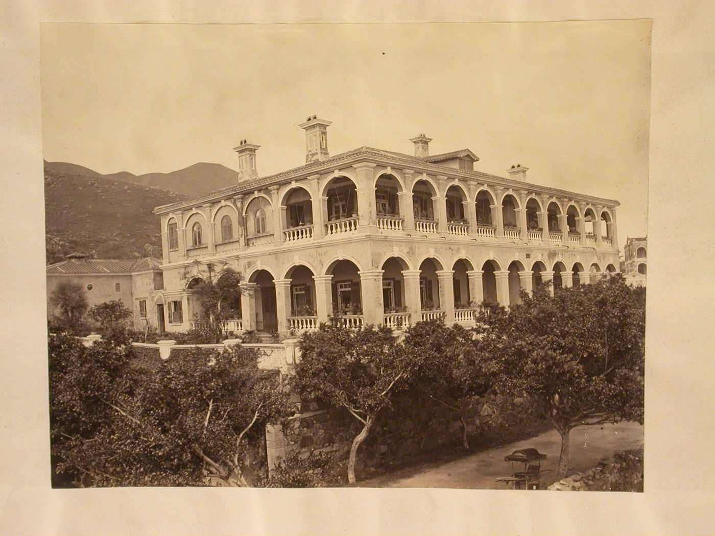 View of colonial dwelling, Hong Kong (now Hong Kong, China)
