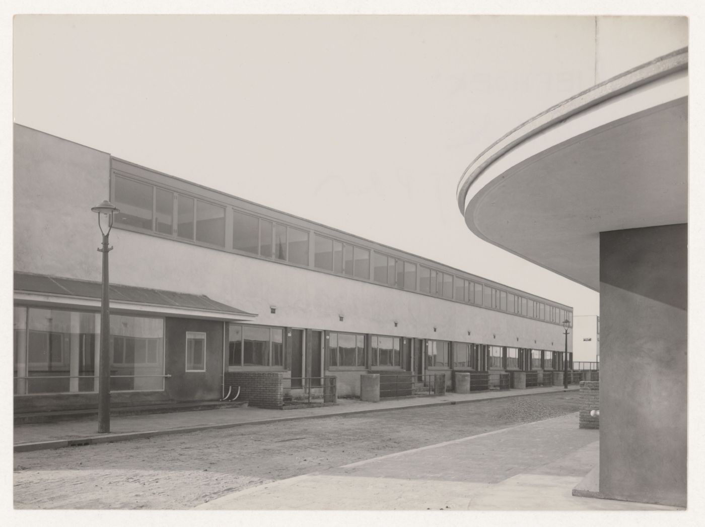 View of the principal façade of Kiefhoek Housing Estate, Rotterdam, Netherlands