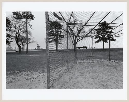Baseball diamond screen, Seaside Park, Bridgeport, Connecticut
