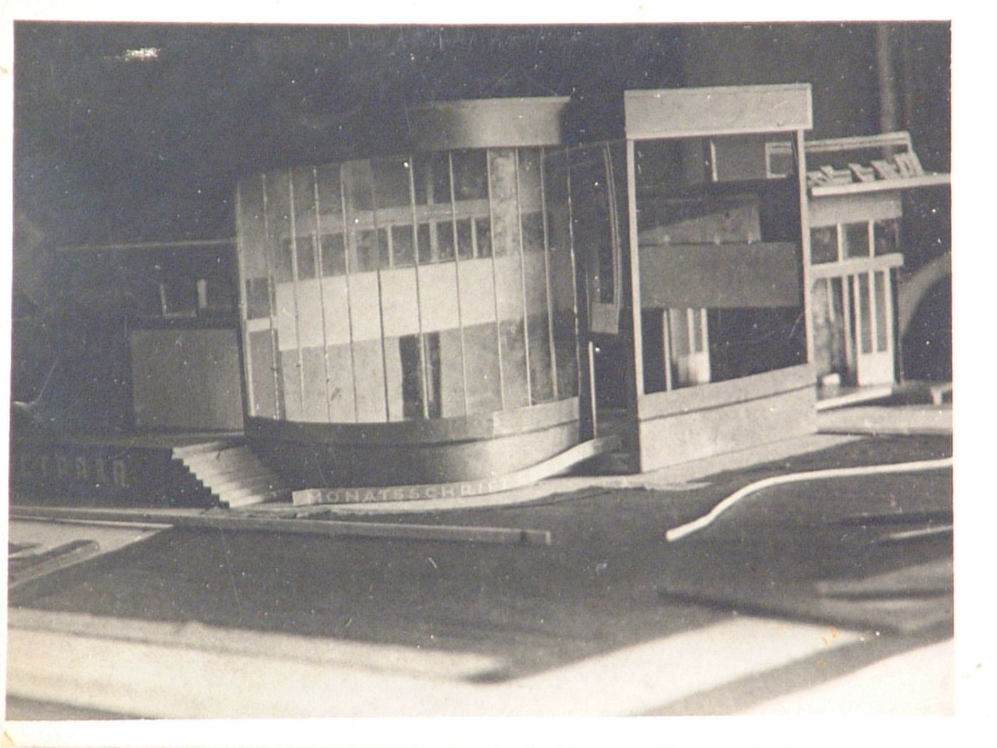 Photograph of a model for a house attributed to Lissitzky