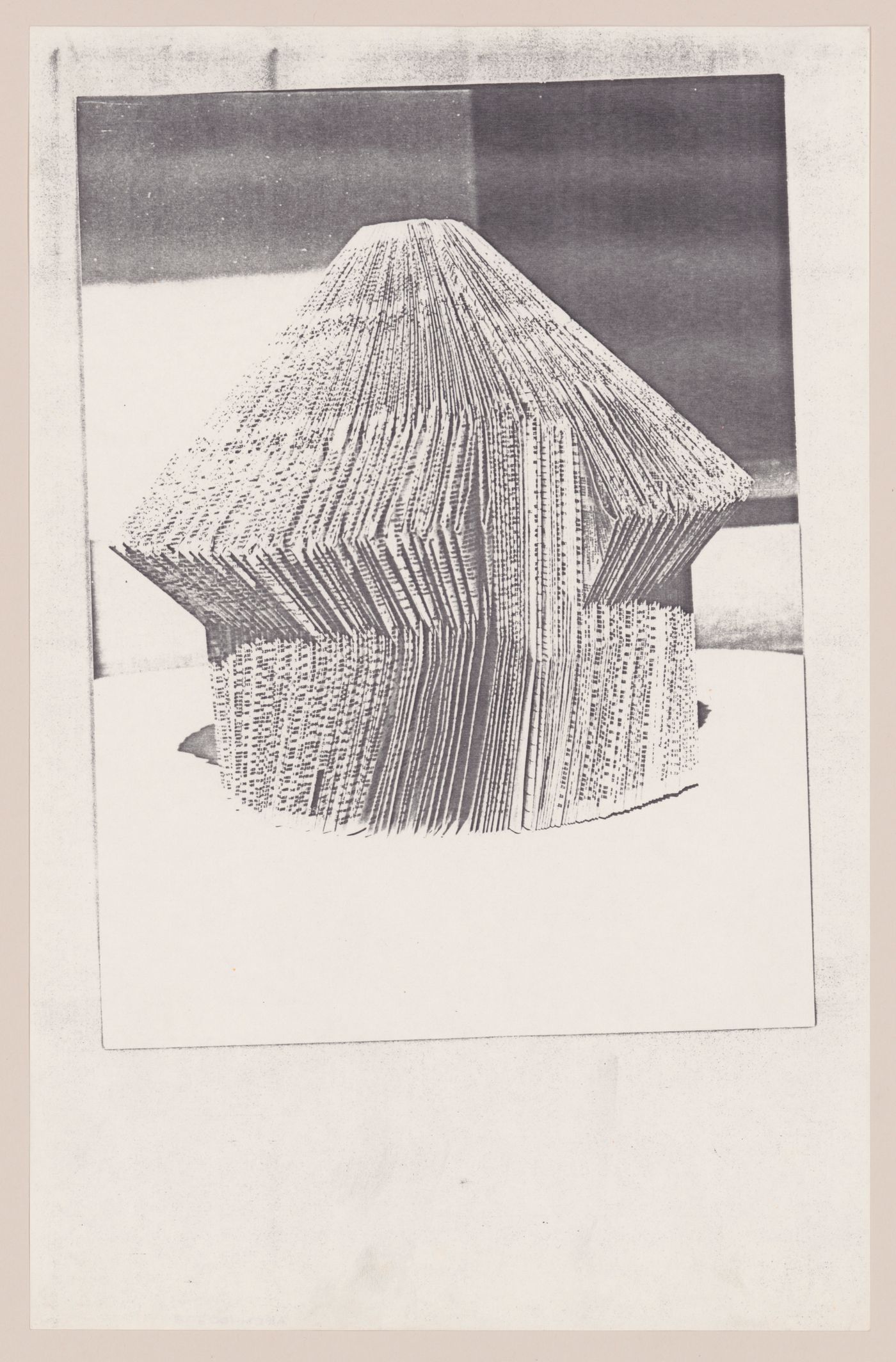 Photograph of a model for Architecttura di carta [Paper architecture]