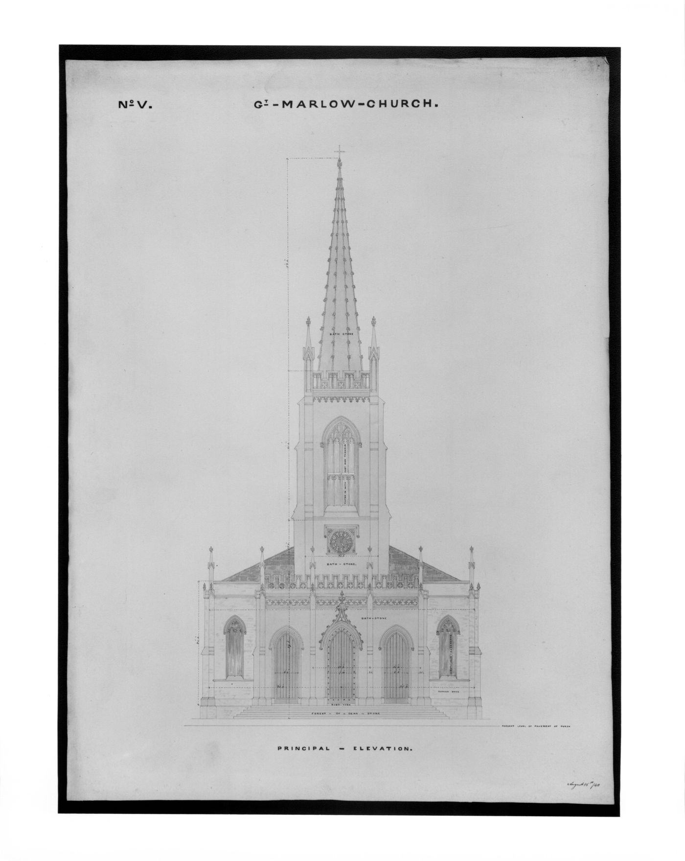 Marlow Church - No.V Principal elevation