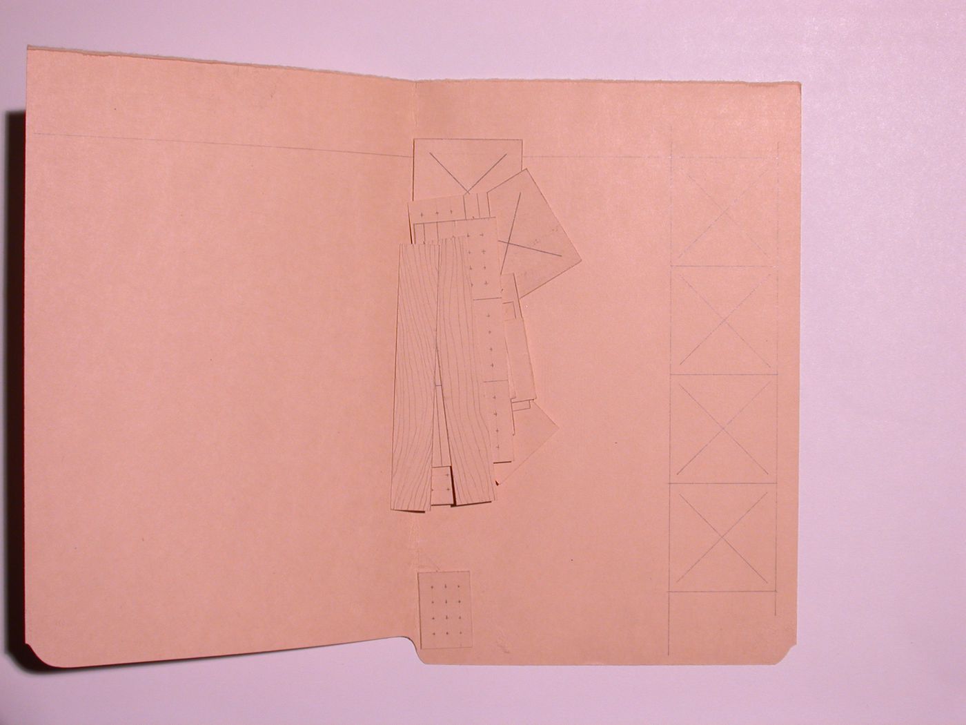 Various documents and drawings including furniture design and office renovation: File G 689