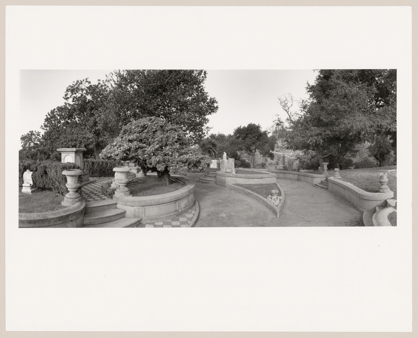 View with the Williams Mausoleum, Mountain View Cemetery, Oakland, California