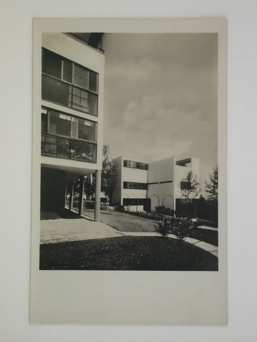 Partial view of the south façade of House 13 with House 14 in the background, Weissenhofsiedlung, Stuttgart, Germany