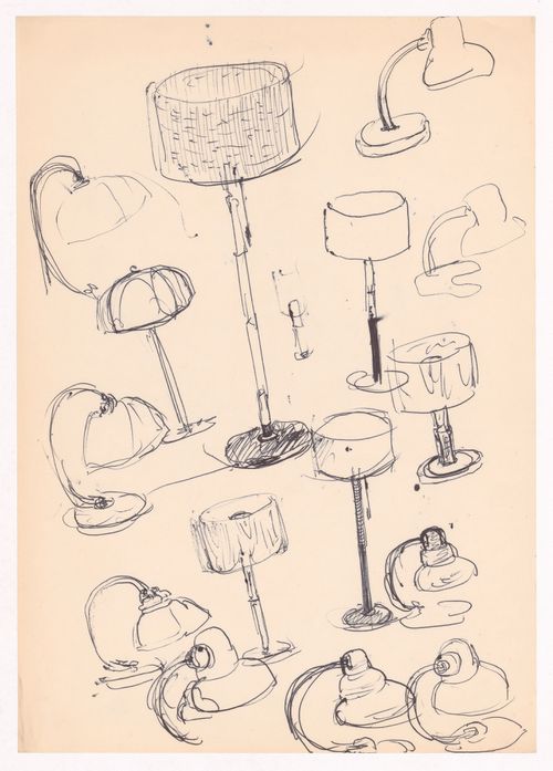 Lamp sketches for Casa de chá, Restaurante da Boa Nova, Leça da Palmeira, Portugal