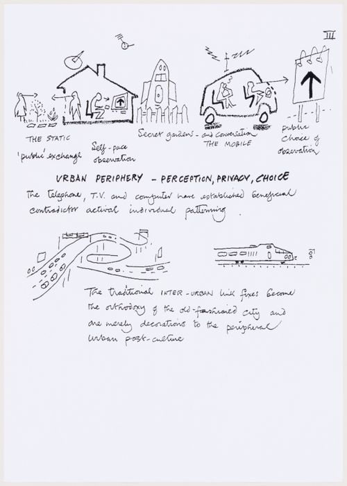 Sketches and notes about the "urban periphery" from the project file "Venic"