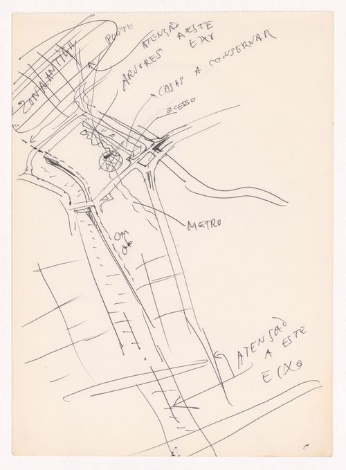 Sketch site plan for Madame Lotte Pohl, Santiago do Cacém, Portugal
