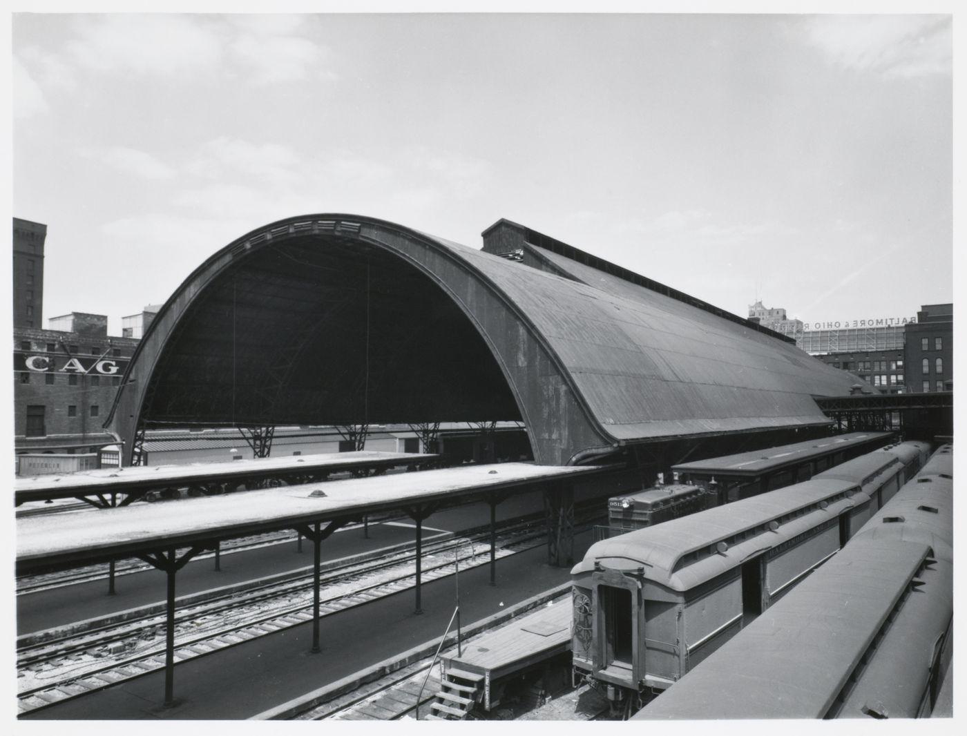 View of train shed and tracks, Chicago, Illinois