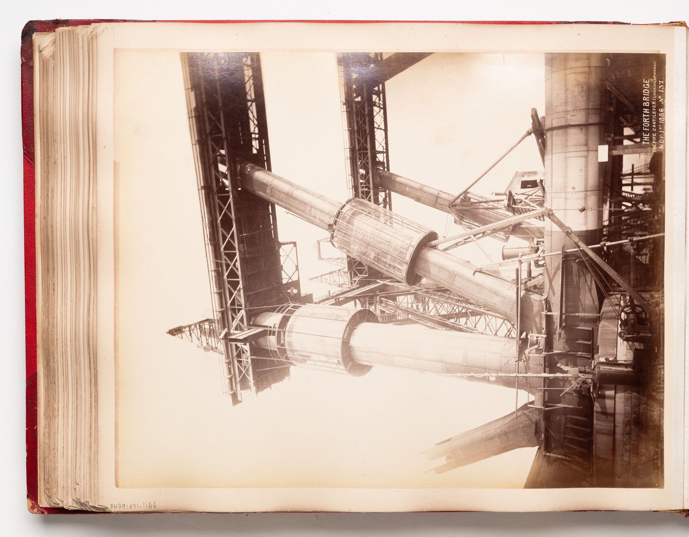 View of the Forth Bridge under construction, Firth of Forth, Scotland, United Kingdom