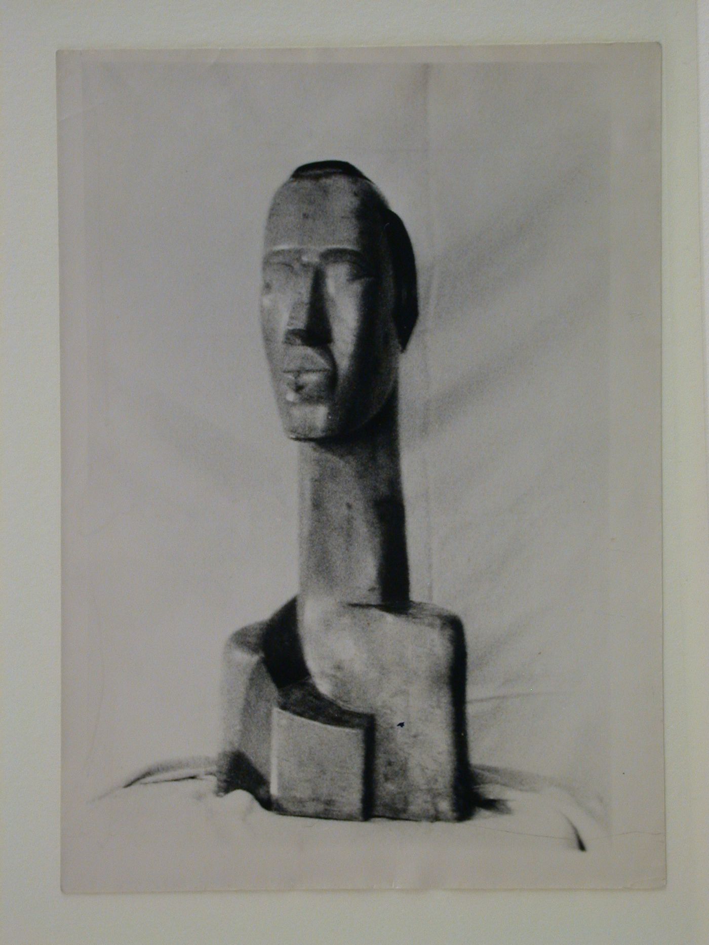 View of a sculpted bust, Soviet Union