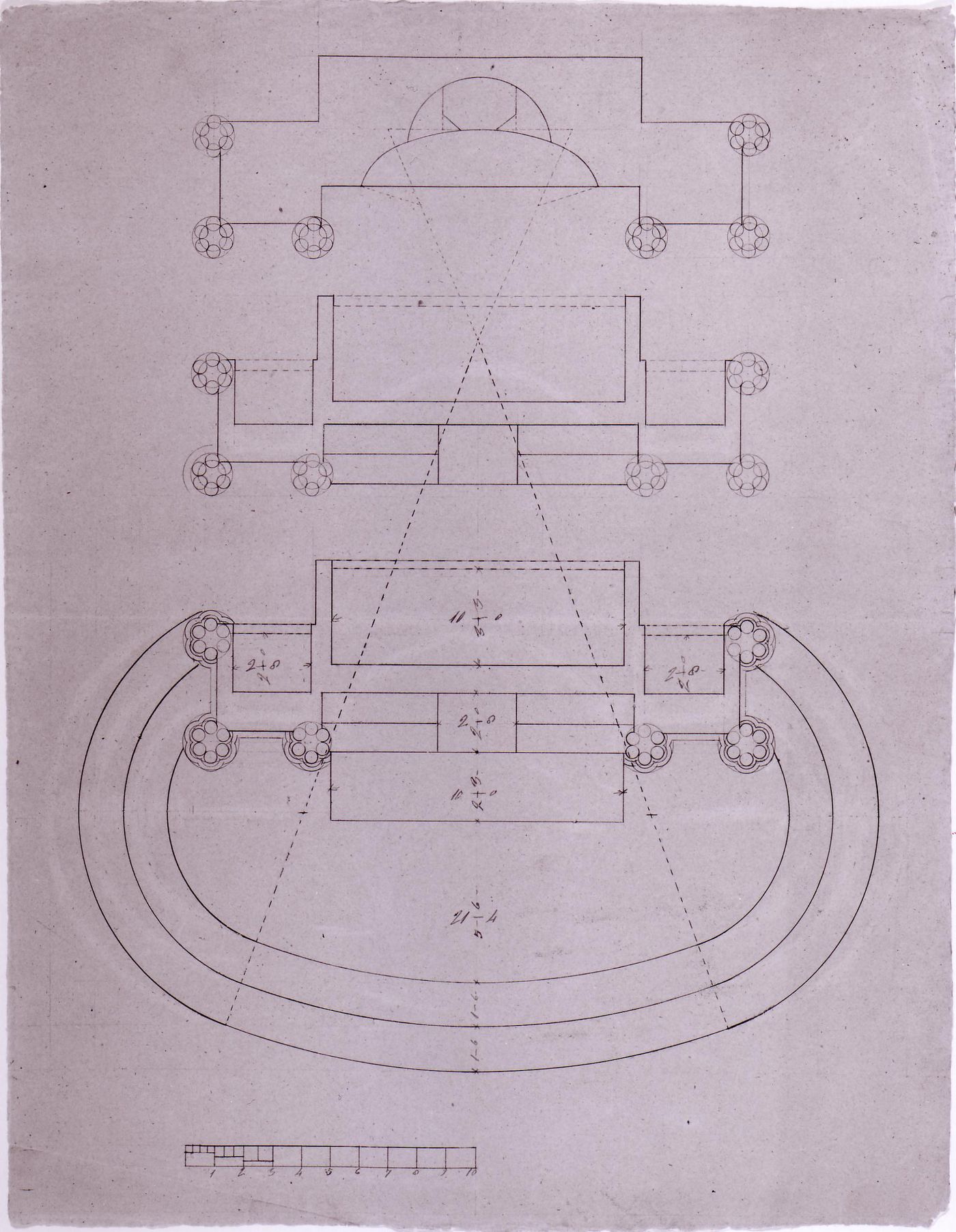 Plan for the retable for Notre-Dame de Montréal