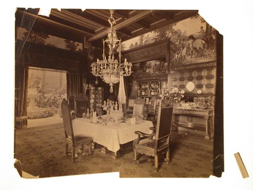 Residential interior showing a dining room, New York City, New York