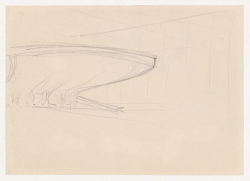 Perspective sketch for a conchoidal seating shell
