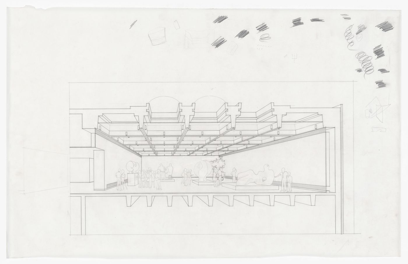 Presentation perspective for Henry Moore Sculpture Centre, Art Gallery of Ontario, Stage I Expansion, Toronto