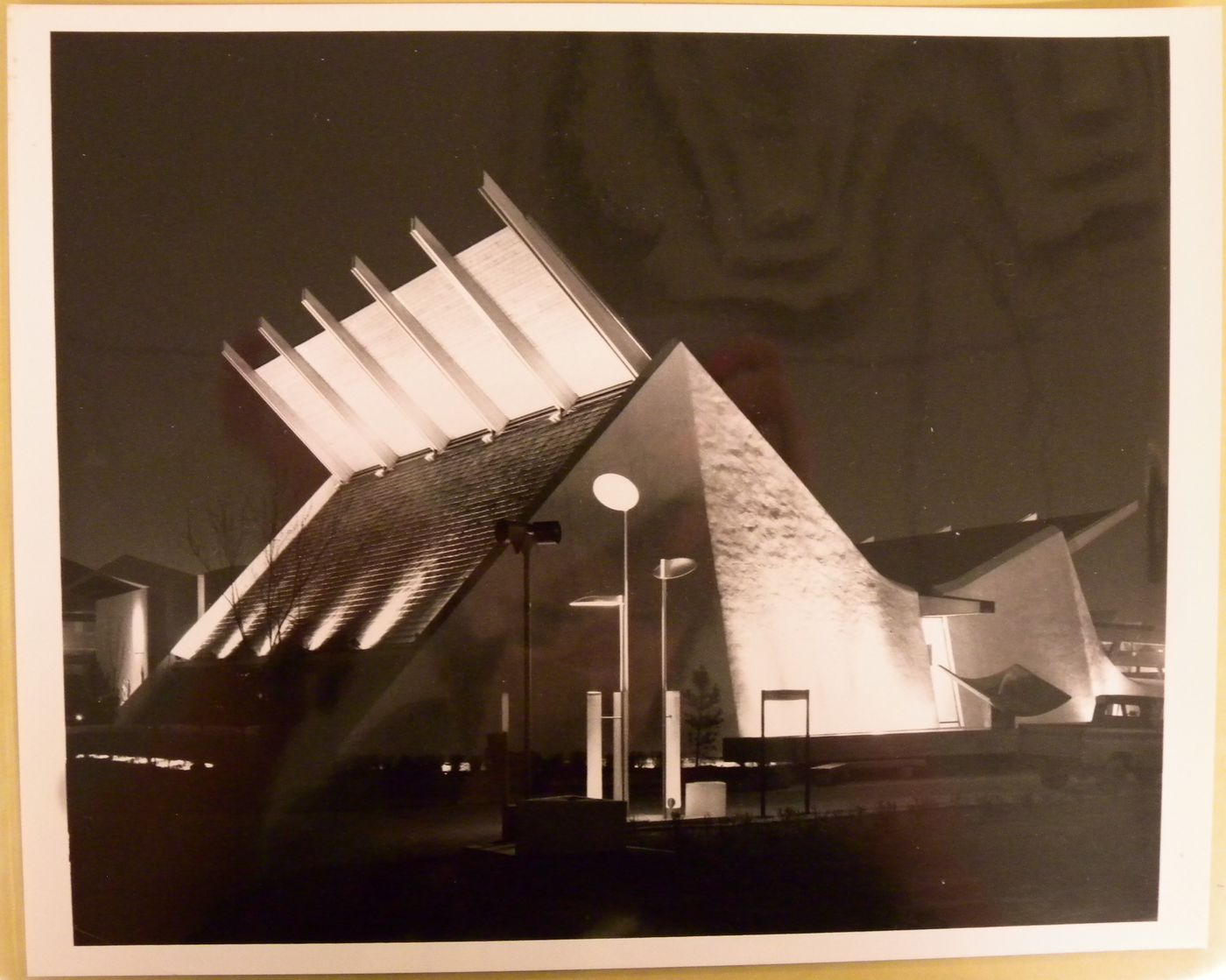 Night view of the Christian Pavilion, Expo 67, Montréal, Québec