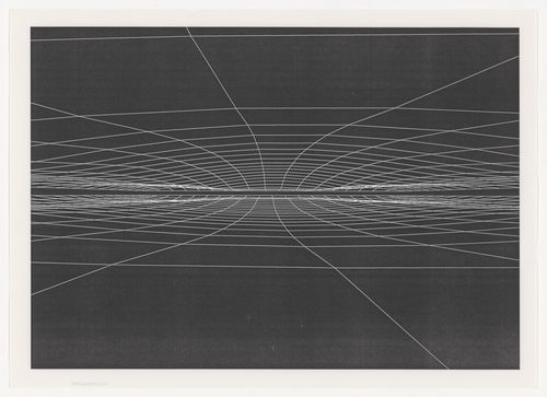Wireframe drawing for roof of Galaxy Toyama Gymnasium, Imizu, Japan