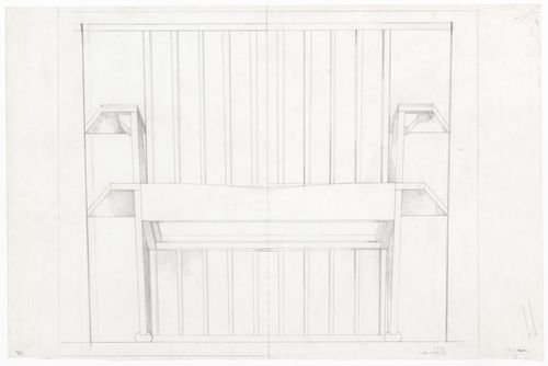 Front elevation for an armchair for Casa Frea, Milan, Italy